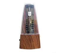 Metrónomo de cuerda manual con campana para guitarra, bajo, violín, batería, práctica, movimiento de péndulo estable para una precisión constante del tempo (color madera)