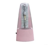 Metrónomo de cuerda manual con campana para guitarra, bajo, violín, batería, práctica, movimiento estable de péndulo para una precisión constante del tempo (rosa)
