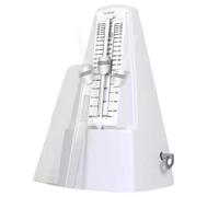 Metrónomo de guitarra en forma torre, metrónomo piano alta precisión, seguimiento ritmo, musical for violín y batería Para Instrumento musical(WHITE)