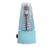 Metrónomo de torre de cuerda con campana para guitarra, bajo, violín, tambor, piano, práctica y refuerzo de patrón rítmico (azul)