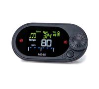 Metrónomo deportivo electrónico de práctica con clip trasero, afinador cromático, textura ABS, para amantes de la música, profesional con voz femenina