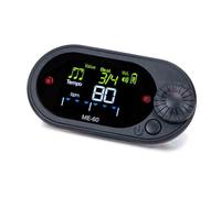 Metrónomo deportivo electrónico de práctica con clip trasero, afinador cromático, textura ABS, para amantes de la música, profesional con voz femenina