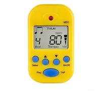 Metrónomo digital, con pantalla LCD Clip-on Tempo dispositivo para músicos 30-280 BPM Rango ajustable Beat (amarillo)