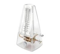 Metrónomo mecánico, 87 × 201 × 110 mm, metrónomo transparente, piano, metrónomo de alta precisión, ritmo 0, 2, 3, 4, 6, para ejercicios musicales, adultos, niños, principiantes, profesionales, nogal