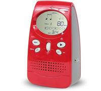 Metrónomo mecánico, metrónomo electrónico vocal pantalla LCD Metro sintonizador generador de tonos con guitarra, bajo, violín(Color:Rosso)