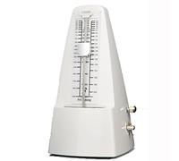 Metrónomo mecánico, Metrónomo mecánico de alta precisión con cubierta, material de movimiento de latón puro, for varios instrumentos musicales, 6 colores disponibles(White)