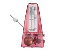 Metrónomo mecánico Metrónomo portátil Velocidad de ritmo ajustable Ligero Sonido fuerte para piano Guitarra Tambor Guzheng Metrónomo mecánico de ritmo preciso (Rosa)