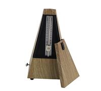 Metrónomo Mecánico para Instrumentos Musicales, Torre de Grano de Madera Clara, 40-208 BPM - Sin Batería, Fácil Uso, Precisión en Ritmo para Guitarra, Piano y Batería (Veta de madera clara)
