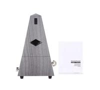 Metrónomo mecánico piramidal universal Mtlavishness Amoon de alta precisión y sonido claro para la práctica de instrumentos musicales. Adecuado para principiantes de guitarra, (Silver)