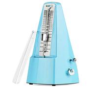 Metrónomo mecánico, Sonido alto, alta precisión, no necesita pilas, metrónomo mecánico for piano, guitarra, violín, batería y otros instrumentos, sonido fuerte y tempo(Blu)