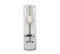 Metrónomo Mecánico Universal ABS Metal Péndulo Fluido Velocidad 60-208 BPM Práctica Instrumental Músico Adultos Blanco Rojo Burdeos 4.33×1.18×2.01in