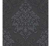 Metropolitano Stories Lizzy Londres 3D Barroco Damasco Floral Pintado - Gris