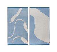 Mette Ditmer 2 Toallas de manos Nova Arte 50x90 cm Light blue-off-white