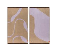 Mette Ditmer 2 Toallas de manos Nova Arte 50x90 cm Sand-lilac