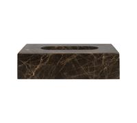 Mette Ditmer Caja de pañuelos Marble 14x25.5 cm Marrón