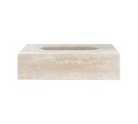 Mette Ditmer Caja de pañuelos Travertine 14x25.5 cm Linen