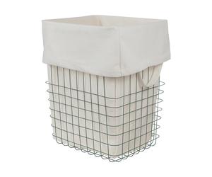 Mette Ditmer Cesta de almacenamiento Store-it con bolsa de algodón. large Thyme green