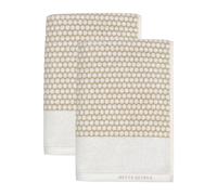 Mette Ditmer Toalla para invitados Grid 38x60 cm. 2 unidades Sand-off white