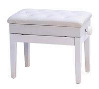METTEOR Taburete de Piano, Banco para Teclado, Madera Maciza, Individual, Doble, con estantería, elevable, Guzheng (55 x 35 x 46 cm)