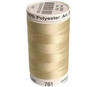Mettler A2596-0761 - Hilo para Coser y Bordar (poliéster, 800 m), Color Beige y Crudo