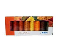 Mettler hilo de acabado 100% algodón mercerizado Kit de costura (8 carretes, otoño color Collection