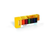Mettler Hilo de Bordar Poly Sheen® - Hilo de Bordar 100% Poliéster Trilobulado Resistente al Desgarro, para Máquina de Coser y Bordar a Mano - Bobinas de 8 x 200 m, Colores Surtidos