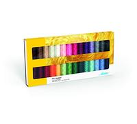 Mettler Poly Sheen® Hilo de Bordar - Hilo de Bordar 100% Poliéster Trilobulado Resistente al Desgarro, para Máquina de Coser y Bordar a Mano - Bobinas de 28 x 200 m, Colores Surtidos