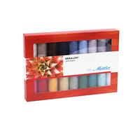 Mettler SERALON® Hilo Universal - Hilo de Coser Multiusos 100% Poliéster Resistente a Desgarros, Coser a Mano y a Máquina - Bobinas de 18 x 200 m, Colores Surtidos