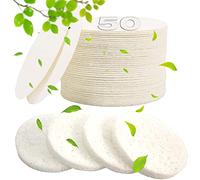 METUUTER 50 esponjas faciales comprimidas para esteticistas, esponja facial de celulosa 100% natural, esponjas profesionales cosméticas de spa para limpieza facial, masaje, exfoliación de poros,