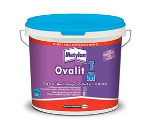 METYLAN Ovalit TM - Adhesivo para revestimientos de paredes, listo para usar, para textiles de pared y lienzos de vidrio, cubo de 5 kg