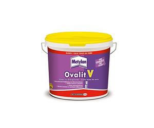 METYLAN Ovalit V, pegamento listo para usar para recubrimientos para pintar, lienzos de vidrio, velo de vidrio, no tejidos, cubo de 5 kg