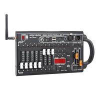 MetYonLaser DMX512 Control de iluminación para escenarios, consola profesional de 192 canales para DJs, KTV y conciertos, sistema de control de iluminación inalámbrico