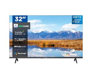 Metz 32" MTE6000 2K Smart Google TV con Dolby Audio, HDR 10 y Trochilus Extreme 2.0 Integrados, Mando a Distancia por Voz, Funciones de Cuidado de Ojos, DVB C/-T/T2-S/S2, Ci, HDMI, USB
