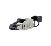 METZ CONNECT 130E405032-E - Conector (RJ-45, Negro, Plata, IP20, 50 V, 1 A, 49,8 x 13,8 x 16,5 mm)
