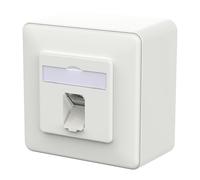 METZ CONNECT E-DAT C6A IDC - Lata de 1 puerto, AP, color blanco