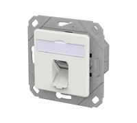 METZ CONNECT E-DAT C6A LS Lata (1 puerto, UPk, color blanco tráfico)