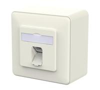 METZ CONNECT E-DAT C6A LS Lata de 1 puerto, AP, blanco puro