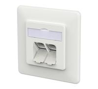 METZ CONNECT E-DAT C6A LS Lata de 2 puertos, color blanco