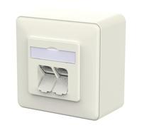 METZ CONNECT E-DAT C6A LS Lata de 2 puertos, color blanco