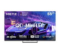 Metz Mini LED TV, TV 55 Pulgadas, MNE8000Z, QLED, 144Hz, 4K HDR, Local Dimming, Dolby Vision, Dolby Atmos, Modo Juego, Modo Deportivo ALLM, VRR, MEMC (Nuevo 2025)