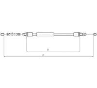 METZGER AUTOTEILE Cable Freno De Estacionamiento 10.4712 2x 1443/1124mm