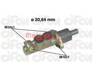 METZGER Cilindro principal de freno para VOLKSWAGEN: Golf Cabriolet, Polo, Golf, Scirocco, Jetta, Derby & SEAT: Terra (Ref: 202-039)