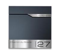 Metzler® Buzón Antracita RAL 7016 con Compartimento para periódicos, Placa de Nombre de Acero Inoxidable V2A, Inoxidable, buzón Moderno de Pared, con Cerradura, 10 años de Suministro de repuestos