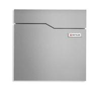 Metzler Buzón en Aluminio Gris RAL 9007, con Recubrimiento de Polvo y Compartimento para periódicos, con Placa para Nombre Intercambiable, buzón Placa para Nombre y Compartimento