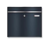 Metzler Buzón XXL en antracita RAL 7016 de acero macizo con placa intercambiable, montaje en pared, buzón de correo, 390 x 343 x 116 mm - BK212