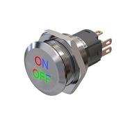 Metzler - Pulsador de 19 mm - Iluminación LED RGB - IP67 IK10 - Acero inoxidable - Plano - Contactos de soldadura - Símbolo de deseo