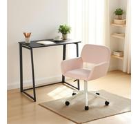 MEUBLE Cosy Juego de Escritorio con Silla de Oficina para niños, Mesa Plegable y Silla Regulable en Altura para Oficina en casa, Color Rosa + Negro