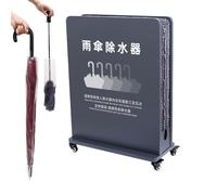 MEUBLLY Secador de Paraguas ecológico, con Soporte para, 4 Ruedas Freno y Almohadillas absorbentes extraíbles. Evita Suelos mojados en centros comerciales vestíbulos hoteles