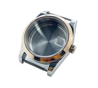 MEUIXT 36 mm 40 mm Plata Oro rosa NH34 NH35 NH36 NH38 NH39 NH70 NH72 ETA2824 PT5000 Caja de reloj pulida Cristal de zafiro resistente al agua(Solid Back B1,40mm NH34 NH35 NH36)