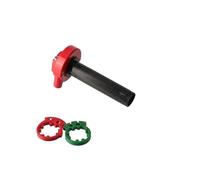 MEUIXT Accesorios for manillar de motocicleta de 22 mm (7/8 pulgadas): engrasador, acelerador de giro rápido, puño giratorio compatible con pit bikes.(Red)